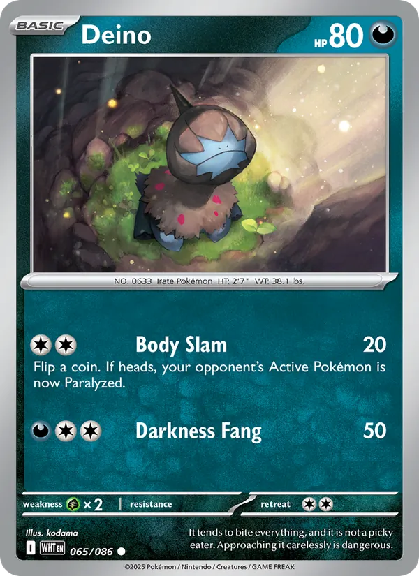 Deino Pokémon card