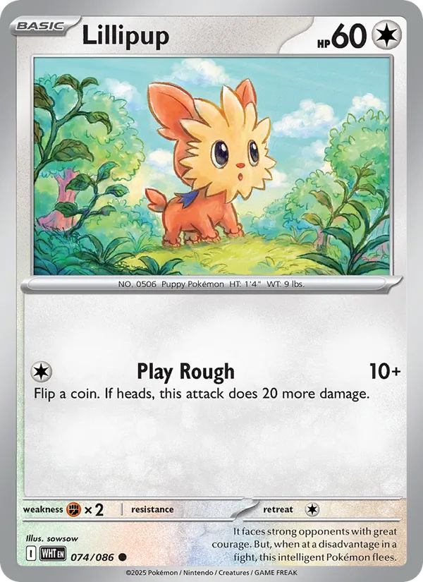 Lillipup Pokémon card