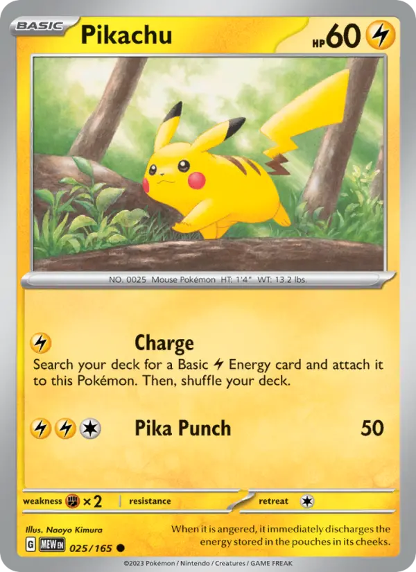 Pikachu Pokémon card