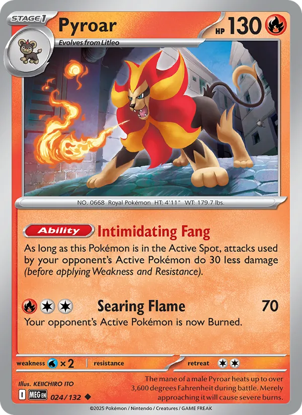 Pyroar Pokémon card