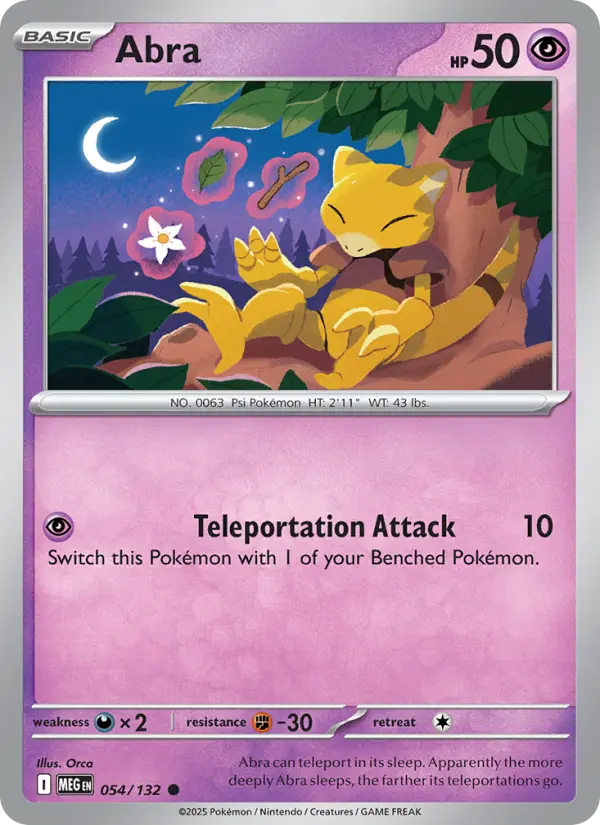 Abra Pokémon card