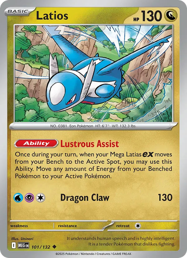Latios Pokémon card