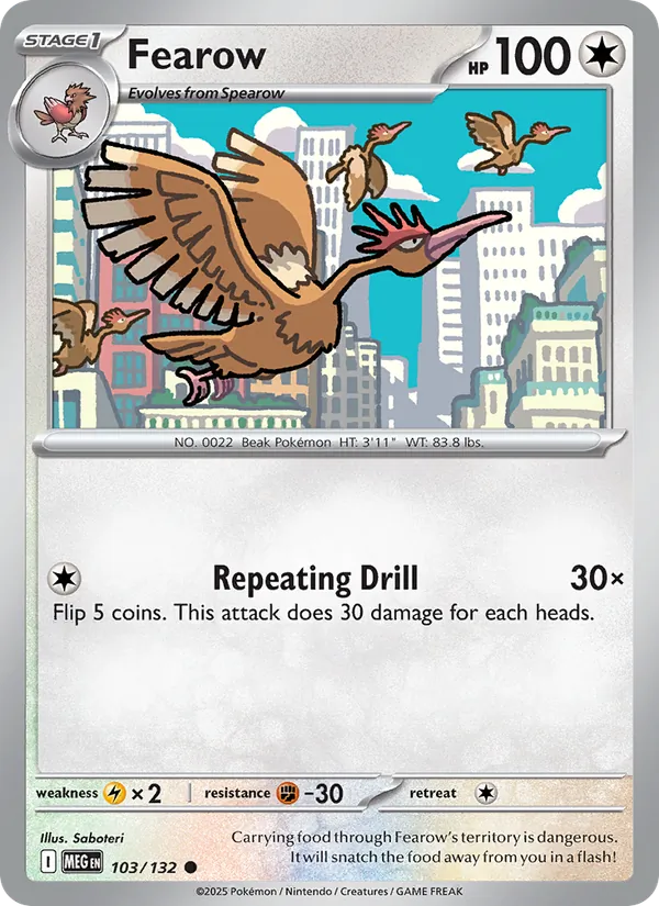 Fearow Pokémon card