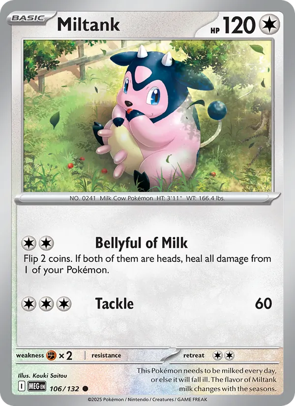 Miltank Pokémon card