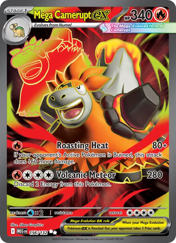 Mega Camerupt ex Pokémon card