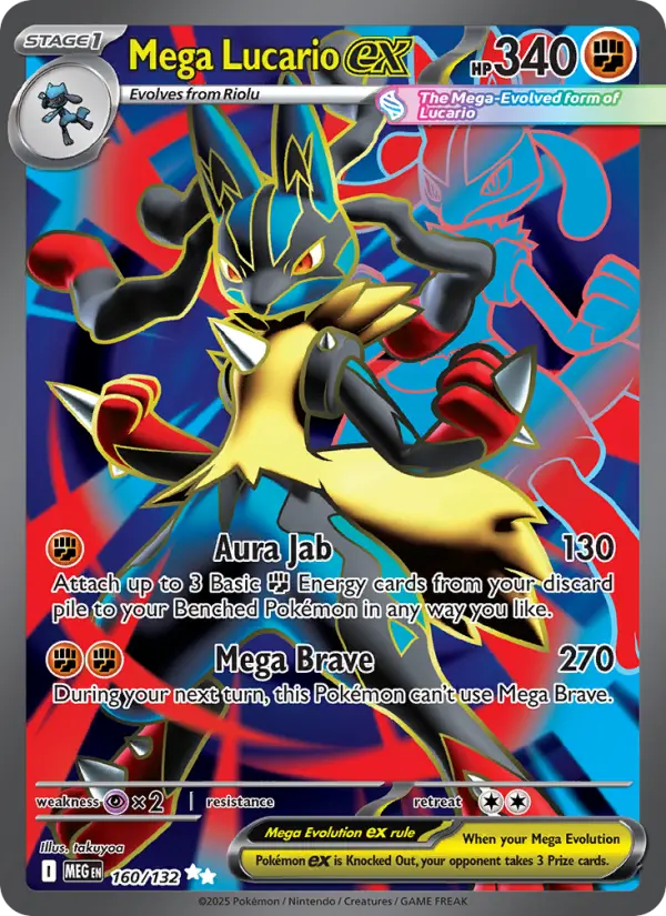 Mega Lucario ex Pokémon card