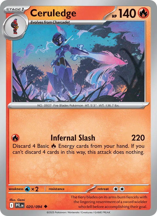 Ceruledge Pokémon card