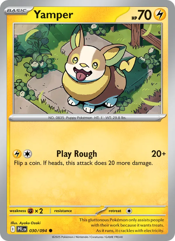 Yamper Pokémon card