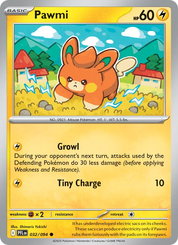 Pawmi Pokémon card