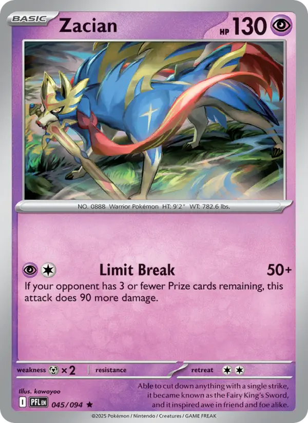 Zacian Pokémon card