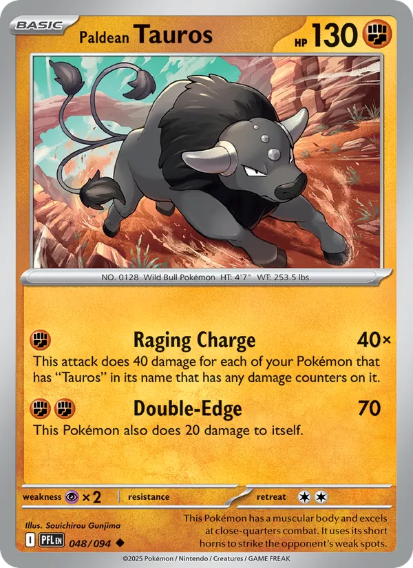 Paldean Tauros card