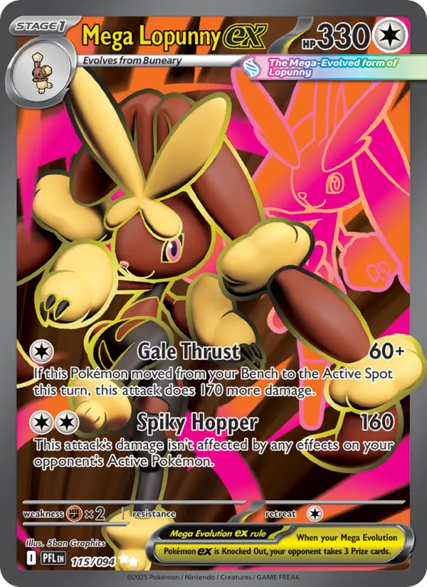 Mega Lopunny ex Pokémon card