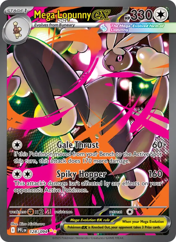 Mega Lopunny ex Pokémon card