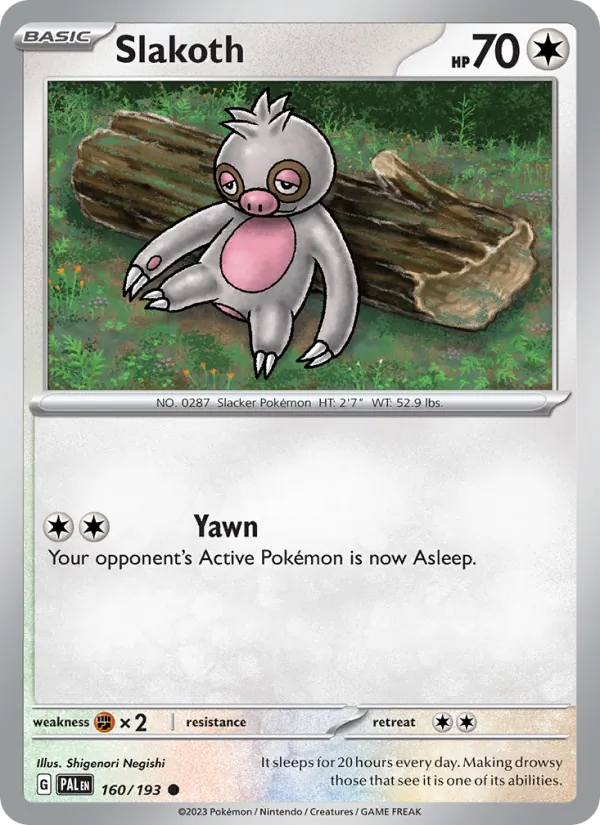 Slakoth Pokémon card