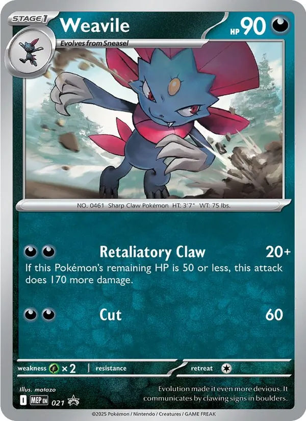 Weavile Pokémon card