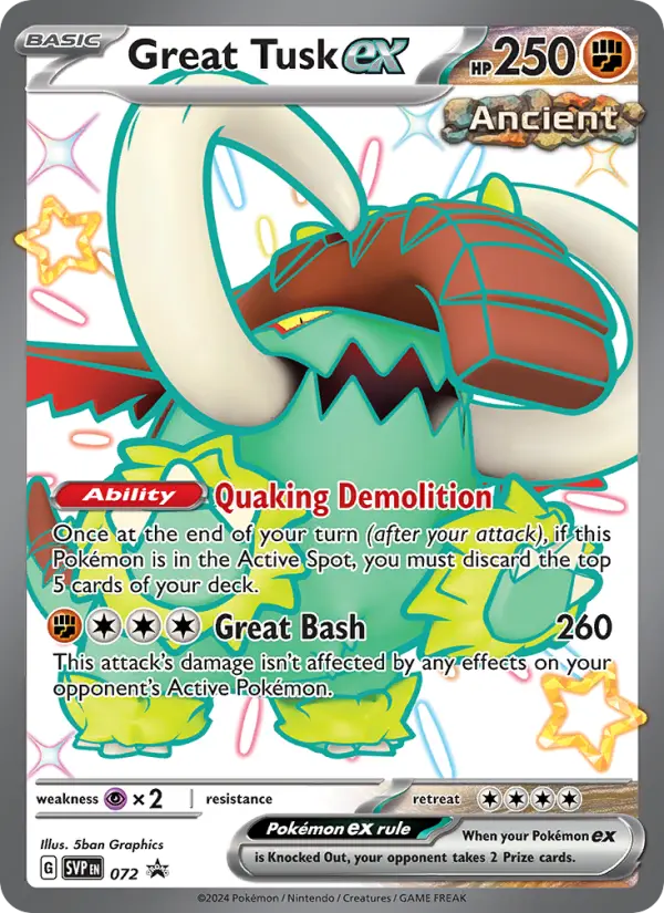 Great Tusk ex Pokémon card