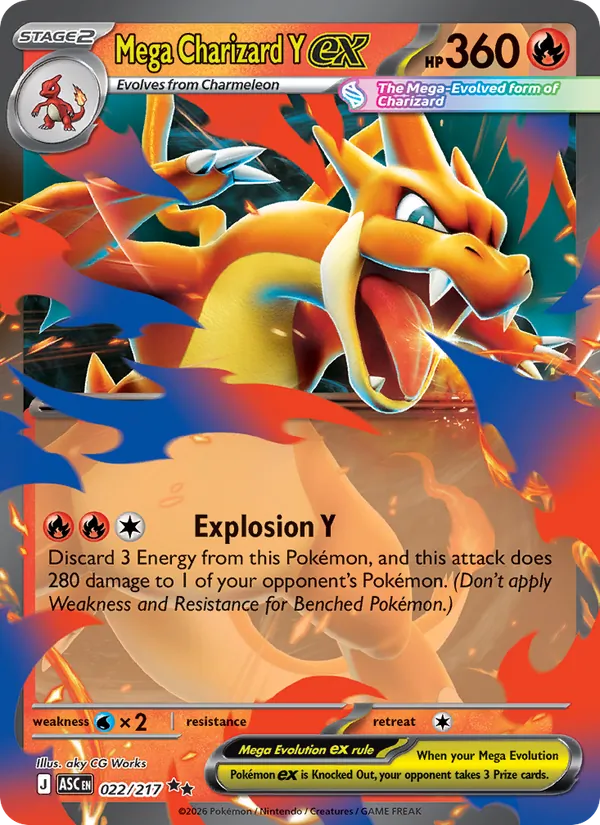 Mega Charizard Y ex Pokémon card