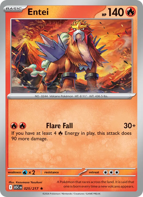 Entei Pokémon card