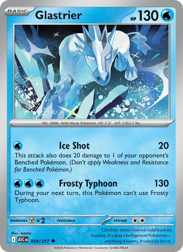 Glastrier Pokémon card