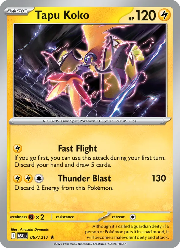 Tapu Koko Pokémon card