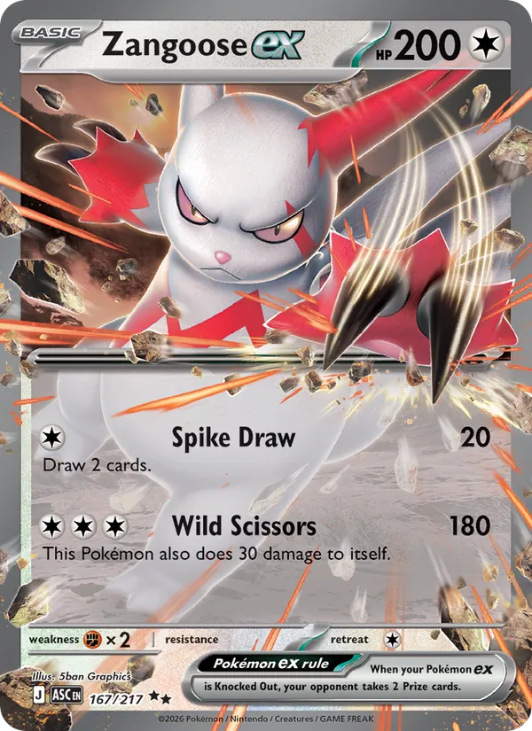 Zangoose ex card