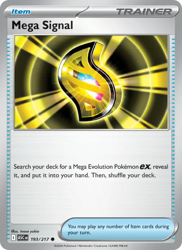 Mega Signal Pokémon card