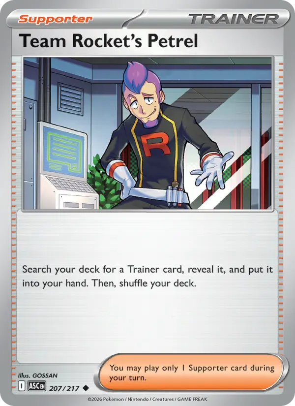 Team Rocket's Petrel Pokémon card