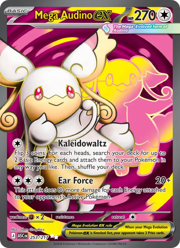 Mega Audino ex Pokémon card