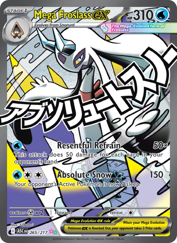 Mega Froslass ex Pokémon card