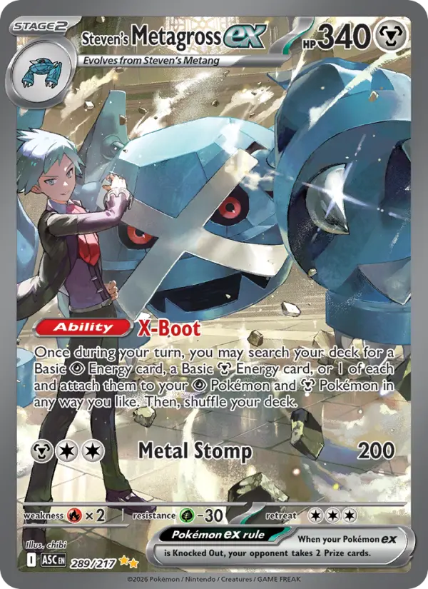 Steven's Metagross ex Pokémon card