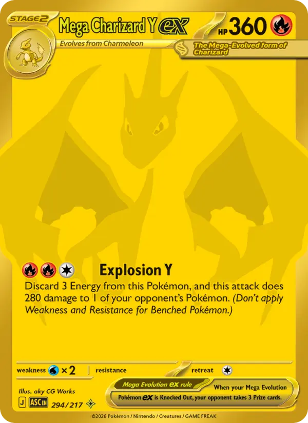 Mega Charizard Y ex Pokémon card