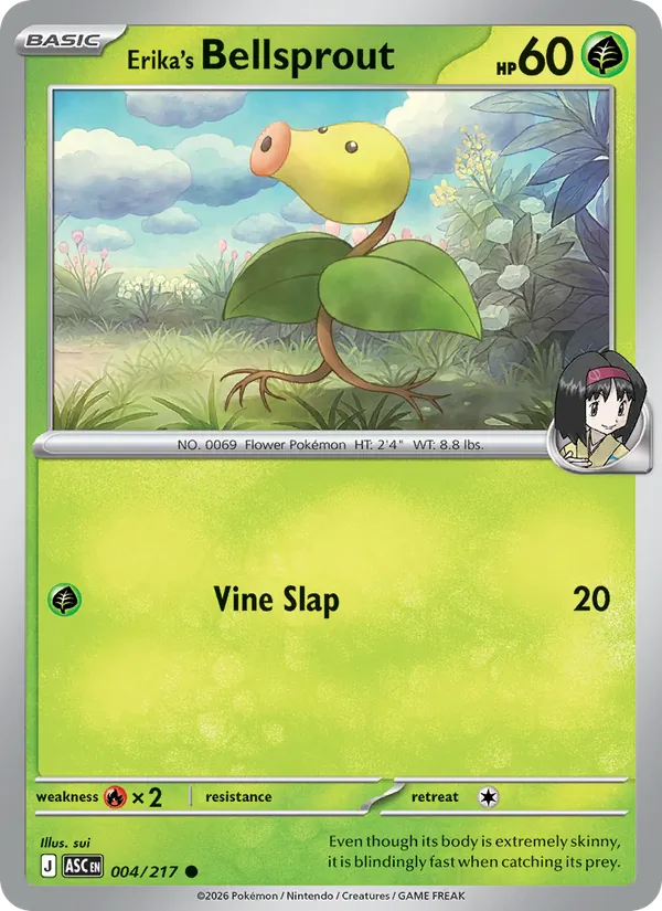 Erika's Bellsprout Pokémon card