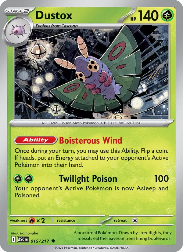 Dustox Pokémon card