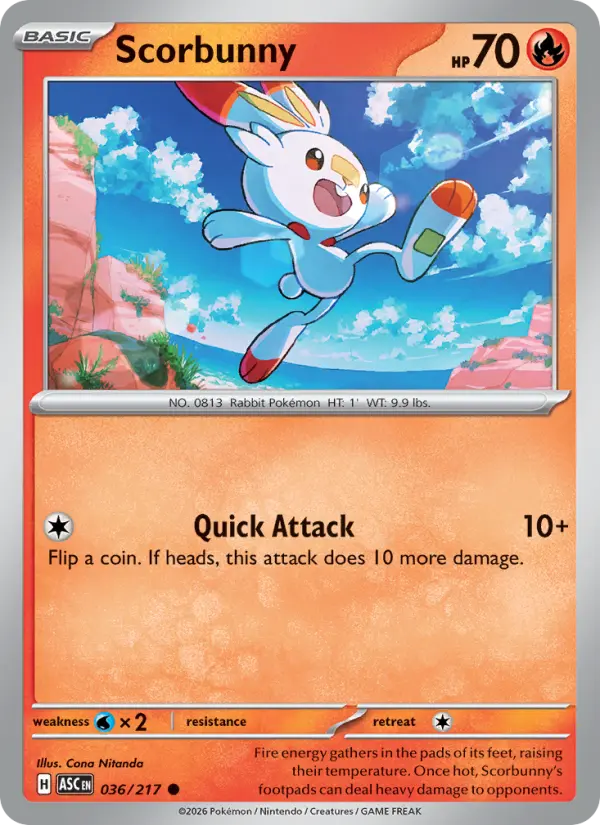 Scorbunny Pokémon card