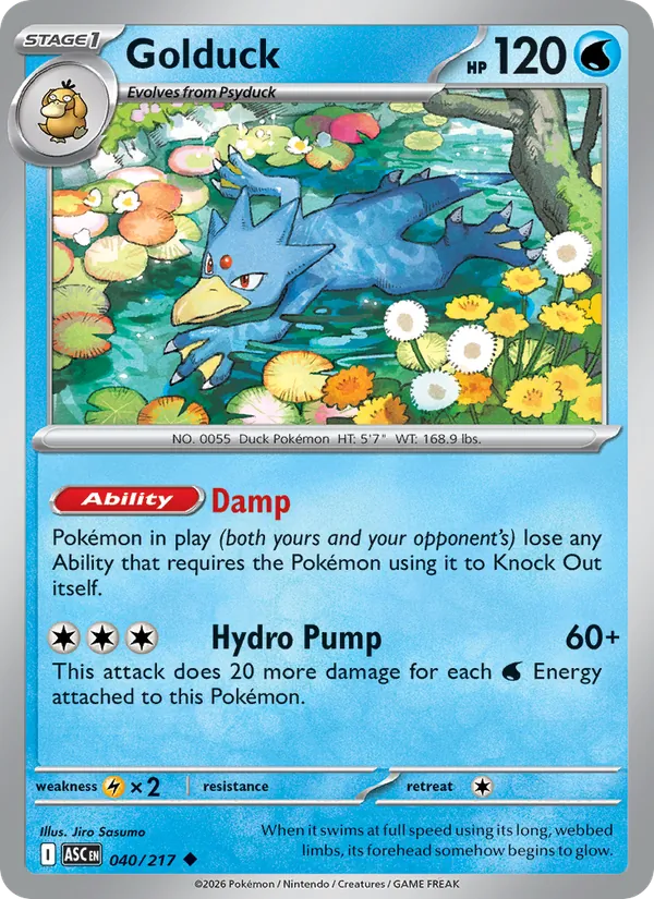 Golduck Pokémon card