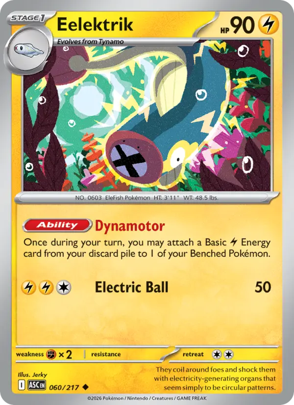 Eelektrik Pokémon card
