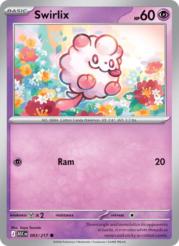 Swirlix Pokémon card