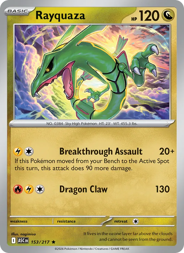 Rayquaza Pokémon card