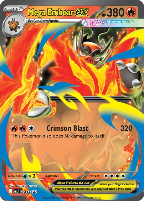 Mega Emboar ex Pokémon card