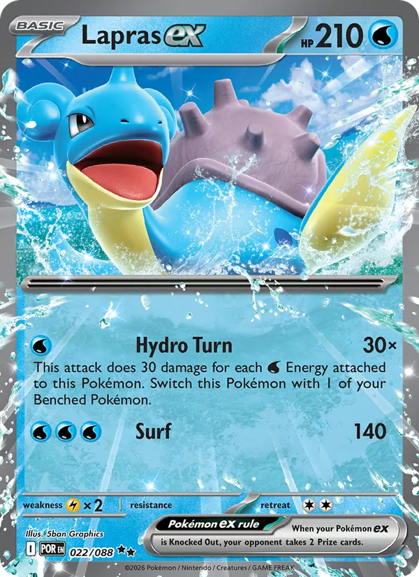 Lapras ex Pokémon card