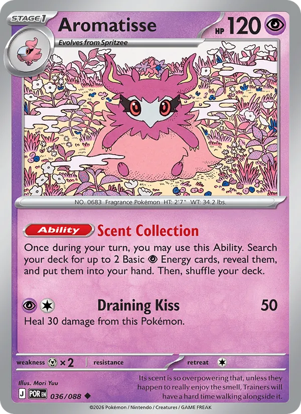 Aromatisse Pokémon card