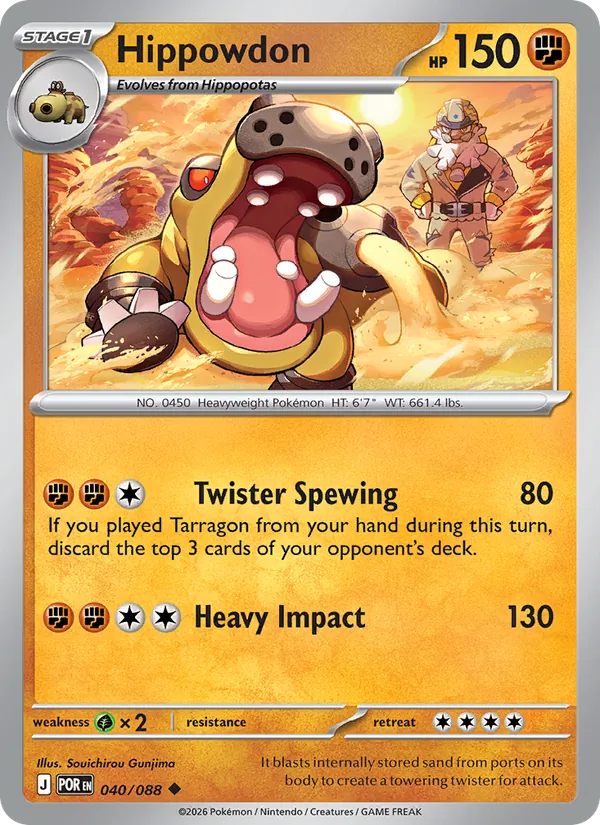 Hippowdon Pokémon card