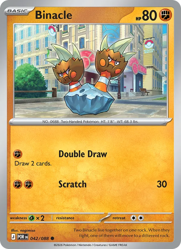 Binacle Pokémon card