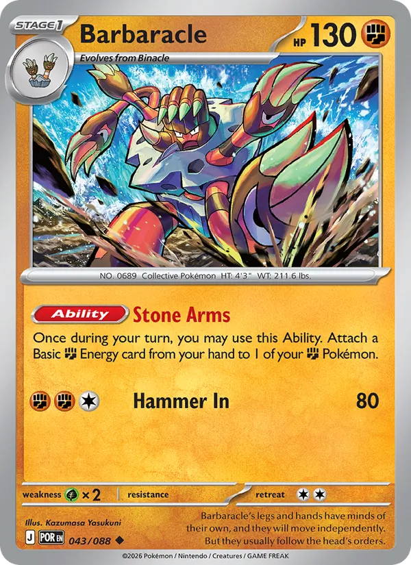 Barbaracle Pokémon card