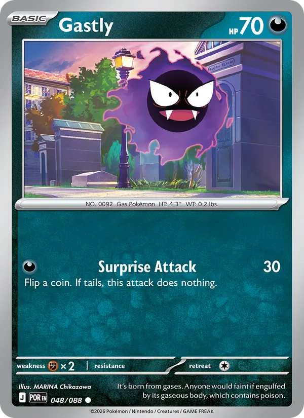 Gastly Pokémon card