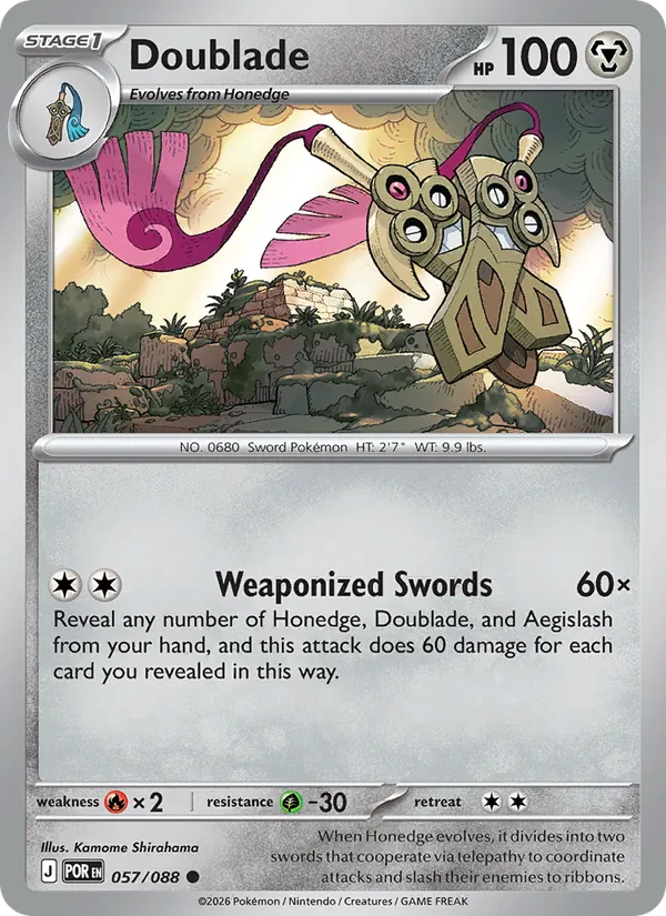 Doublade Pokémon card