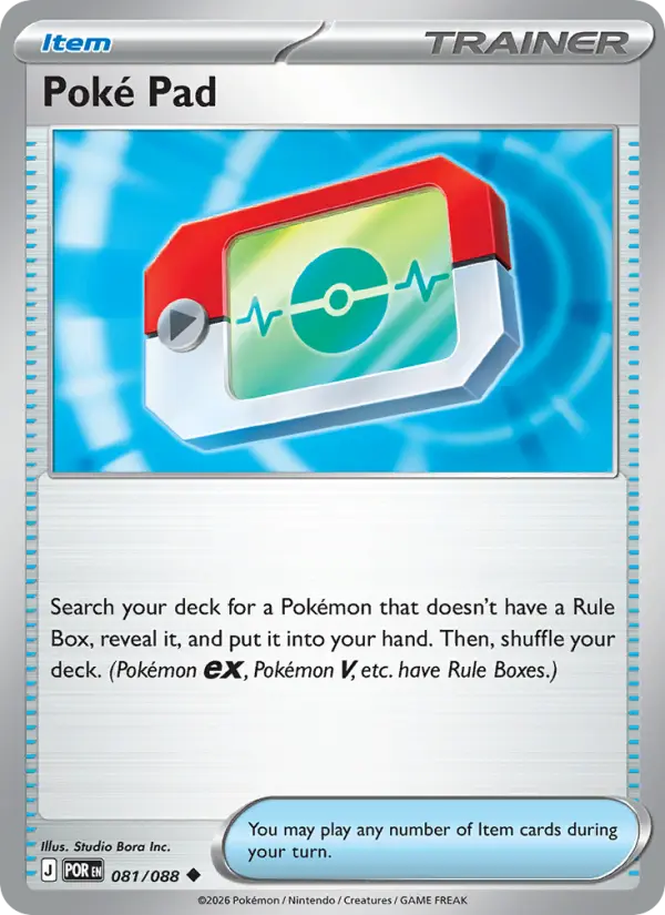 Poké Pad Pokémon card