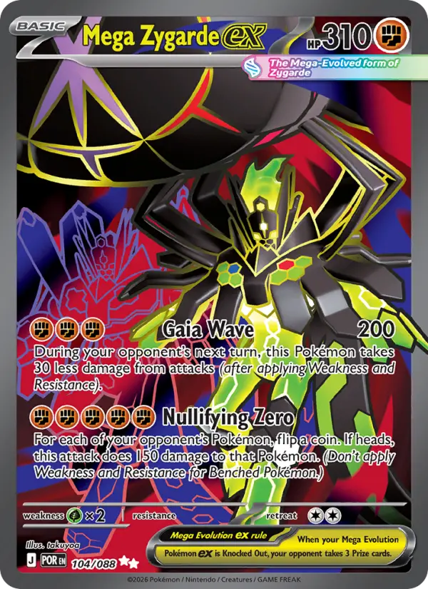 Mega Zygarde ex Pokémon card