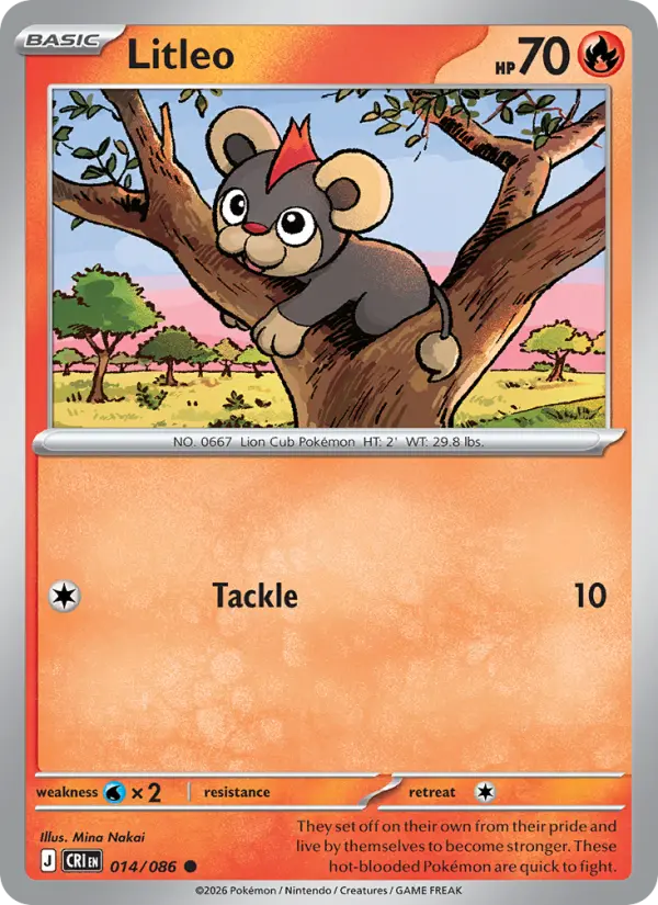 Litleo Pokémon card