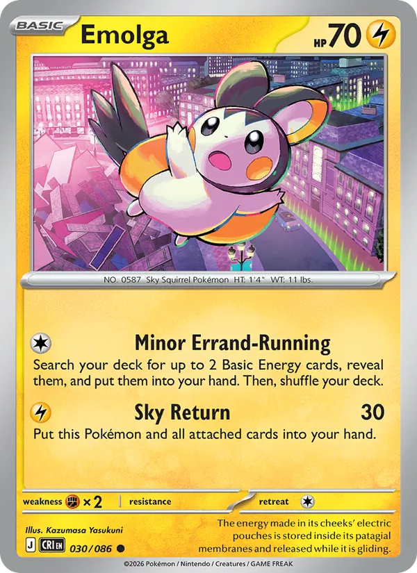 Emolga Pokémon card